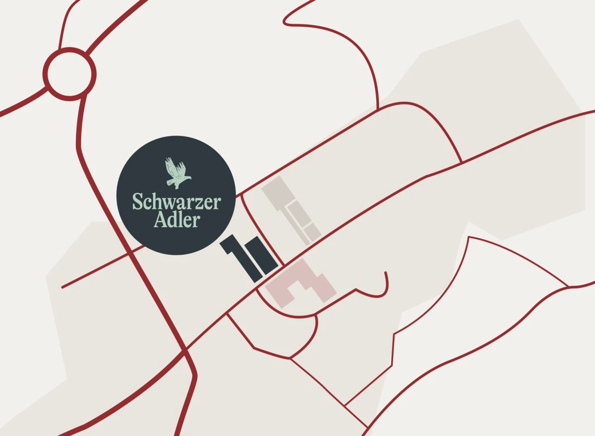 Karte zur Lage des Schwarzer Adlers in Neuhof.